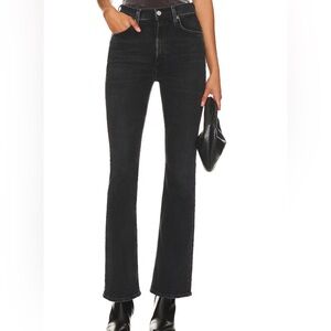 Agolde Nico Bootcut Jeans High-Rise Black Flared Jeans